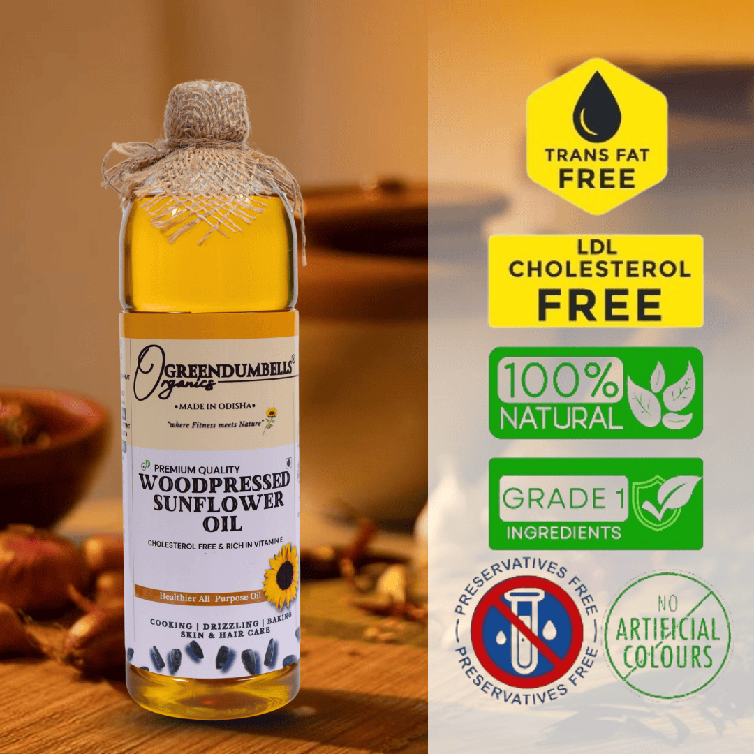 Cold Pressed Sunflower Oil 1L – GreenDumbells Organics