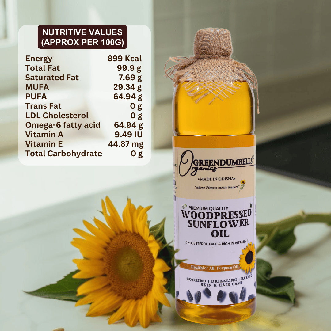 Cold Pressed Sunflower Oil 1L – GreenDumbells Organics